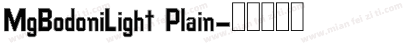 MgBodoniLight Plain字体转换